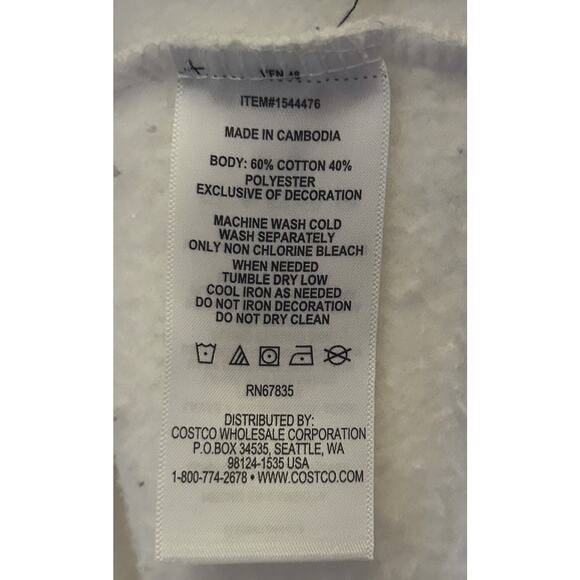 Nautica White & Navy Blue Striped Hoodie Large - Picture 7 of 7